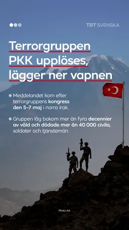 Terrorgruppen PKK upplöses, lägger ner vapnen